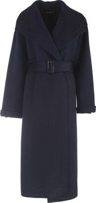 Compact Double Wool Blend Dressing Gown Coat-AA