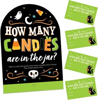 Big Dot Of Happiness Jack-o'-Lantern Halloween How Many Candies 1 Stand & 40 Card Candy Guessing Game