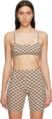 Beige Monogram Bralette-AA