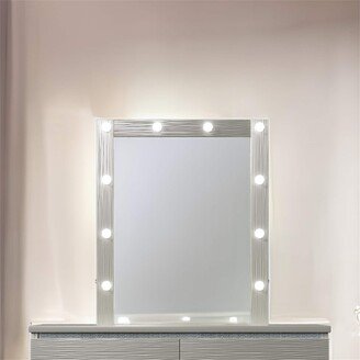 TONWIN Champagne Silver Mirror with LED Lights - Champagne Silver