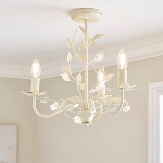 Dunelm Chantelle Floral 3 Light Chandelier White