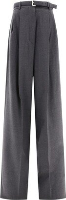 Belted Straight-Leg Trousers-AM