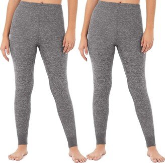 Women's Micro Waffle Premium Thermal Bottom (Smoke Heather/Smoke Heather) Women's Underwear