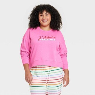 Women's J'Adore Christmas Matching Family Sweatshirt - Wondershop™ Pink