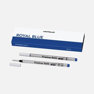 2 Fineliner Refills Broad Royal Blue