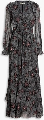 Gilligan ruffled printed chiffon maxi dress