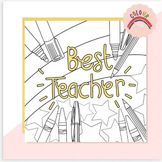 Lottie Simpson Colour In Best Teacher Card