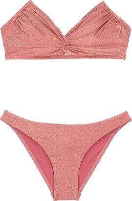 Ruched Detailed Off-Shoulder Bikini Set