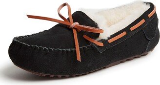 Women's Fireside Water Resistant Indoor/Outdoor Shearling Victoria Moccasin with Tie Slipper