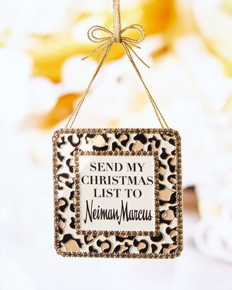 Neiman Marcus Shopping List Christmas Ornament