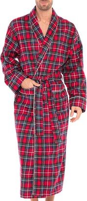 Alexander Del Rossa ADR Men's Classic Cotton Flannel Robe with Pockets, Winter Bathrobe Christmas Plaid Large