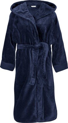 Pasithea Sleep Organic Cotton Hooded Robe - Mens Indigo