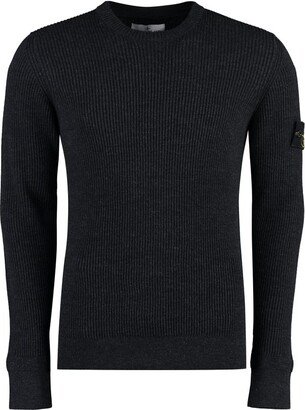 Logo Patch Crewneck Knitted Jumper-AD