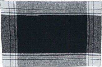 Saro Lifestyle Striped Border Design Placemats, Set of 4, 19 x 13