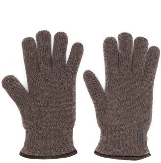 Logo-Patch Wool Gloves