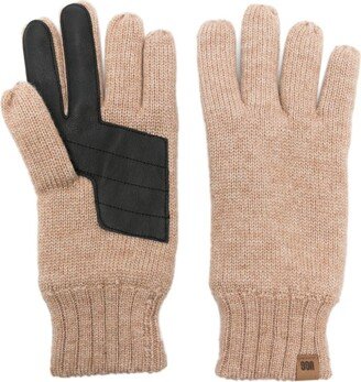 Logo-Patch Panelled Gloves-AA