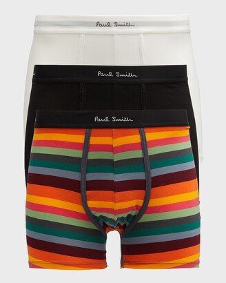 Men's 3-Pack Contrast-Trim Long-Leg Trunks