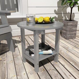 All Weather HIPS Outdoor Round 2-Tier Outdoor Side Tables Adirondack Tables