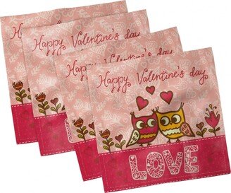 Valentines Day Set of 4 Napkins, 12 x 12