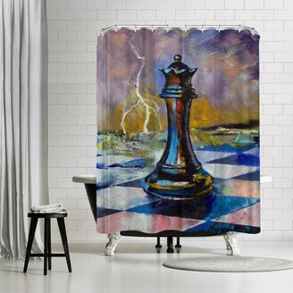 71 x 74 Shower Curtain, Queen Of Chess by Michael Creese