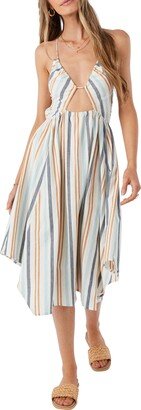 Gerri Cutout Stripe Cover-Up Sundress