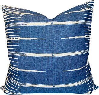 Tangiers Striped Pillow Cover in Indigo, Designer Covers, Decorative Pillows