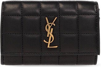 Cassandre Logo Plaque Quilted Wallet