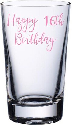 Happy 16Th Birthday - Vinyl Sticker Decal Transfer Label For Glasses, Mugs, Bottle, Carafe. Celebrate, Party. Sweet 16. Teenager