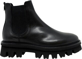 Black Leather Natalia Chelsea Ankle Boots