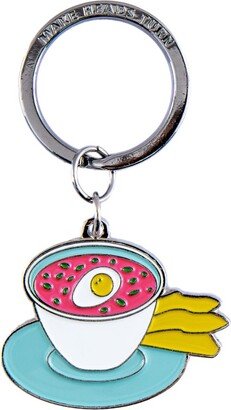 Make Heads Turn Enamel Keychain Pink Cold Soup