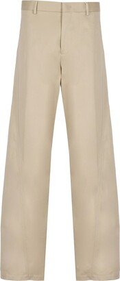 Button Detailed Straight Leg Pants-AG