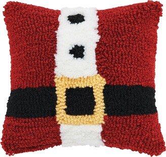 Santa Suit Hooked Throw Pillow