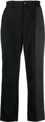 Striped Straight-Leg Trousers-AK