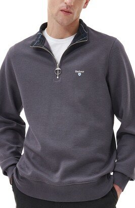 Bradbury Jacquard Quarter Zip Cotton Pullover