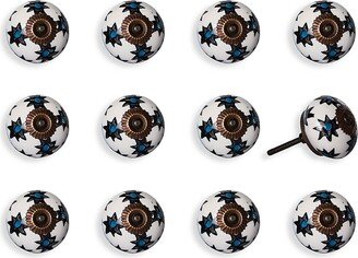 KNOB IT 12-Piece Handpainted Ceramic & Metal Knob Set