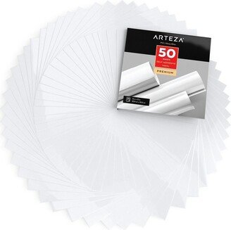 Arteza Self Adhesive Vinyl, Glossy White, 12 x 12 Sheets, Pack of 50