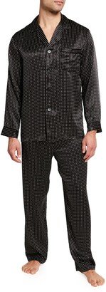 Men's Silk Dot Pajama Set