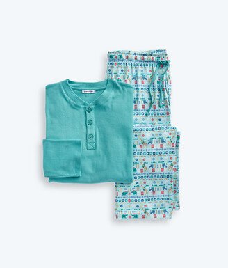 The Men's Cotton Matching Family Pajama Set - Holidays in the Wild