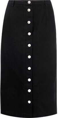 Button-Down Midi Skirt