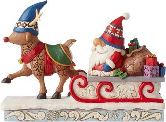 Jim Shore Reindeer Pulling Gnome Sled