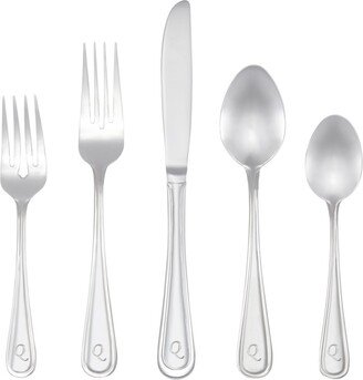 Riverridge Marina 46 Piece Monogrammed Flatware Set - Q, Service for 8