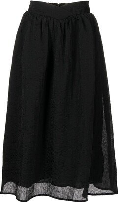 b+ab Textured Midi Skirt