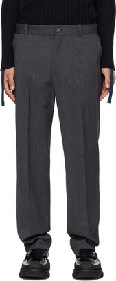 Gray Single Suit Trousers