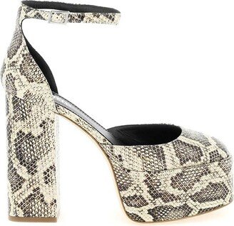 Dalilah Graphic Printed Platform Pumps