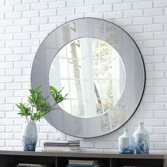 Allan Andrews Auryn Smoky Gray Round Mirror - 47