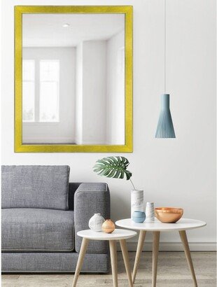 Yellow Two-toned Silver Speckled Framed Mirror