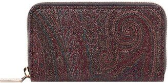 Paisley Pattern Zip-Around Wallet