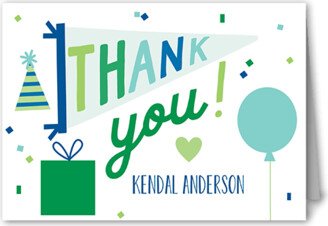 Thank You Cards: Essential Elements Thank You Card, Blue, 3X5, Matte, Folded Smooth Cardstock