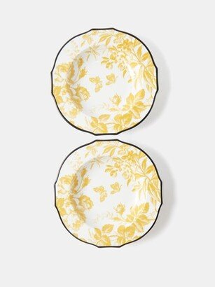 Set Of Two Herbarium Porcelain Soup Bowls