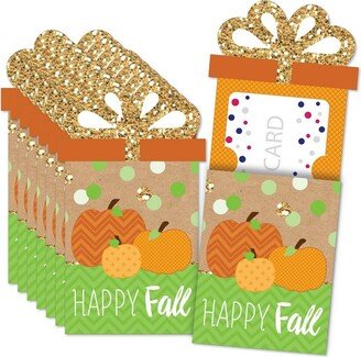 Big Dot of Happiness Pumpkin Patch - Fall, Halloween or Thanksgiving Party Money and Gift Card Sleeves - Nifty Gifty Card Holders - Set of 8